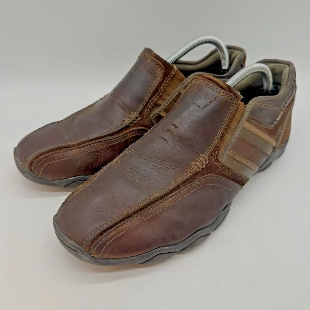 Skechers Diameter-Zinroy Casual Loafer Men's 10.5 Brown Leather Driving 64275